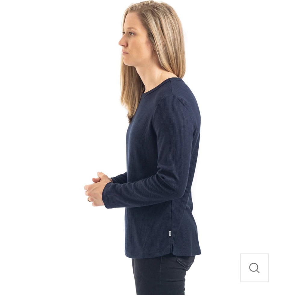 Alpha Forward women waffle long sleeve shirt. Small - Picture 2 of 8